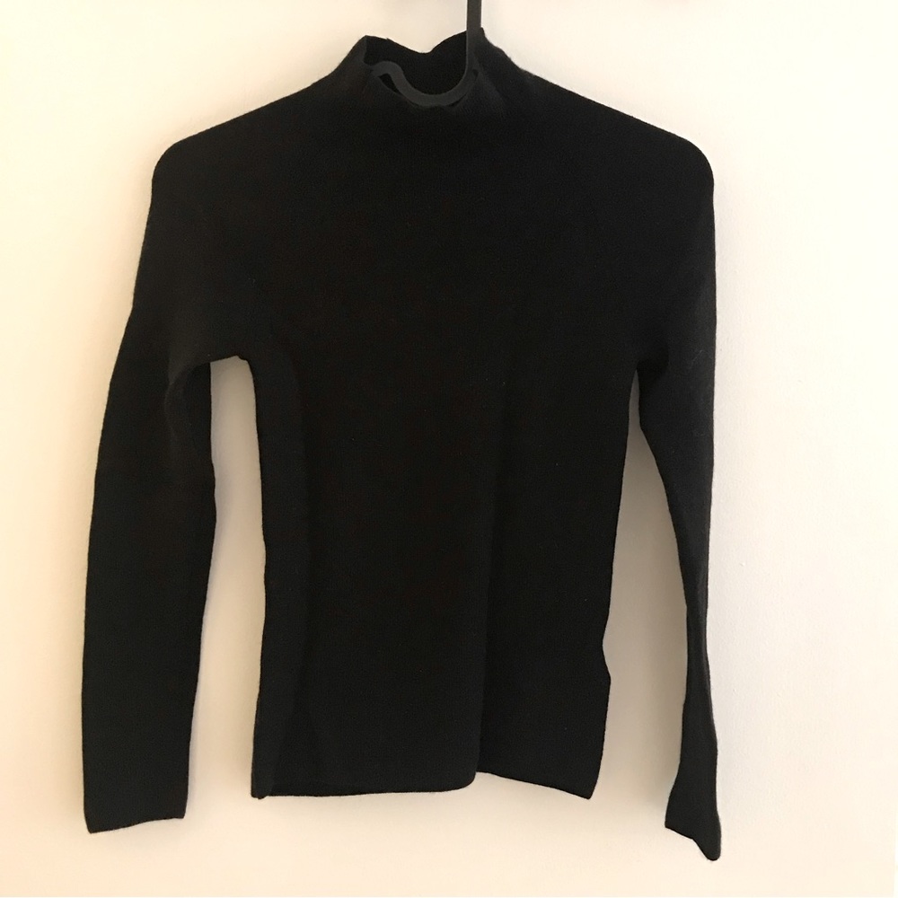 & Other Stories mock neck wool black sweater